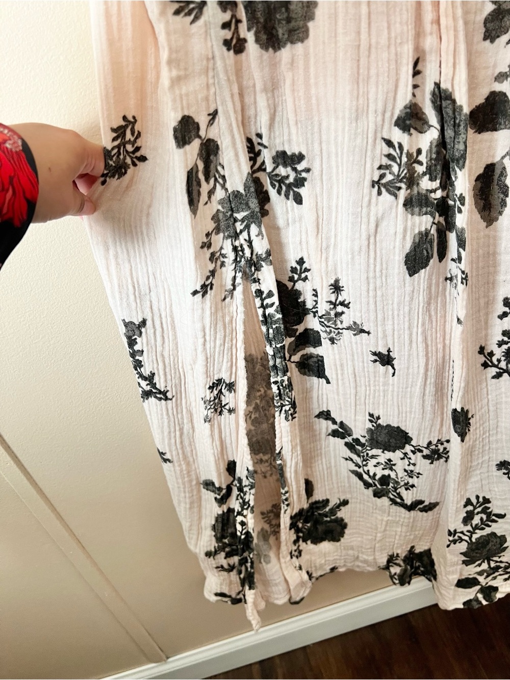Free People pink Maxi Dress with Black Floral Print - Picture 7 of 14
